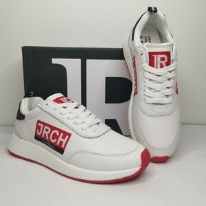 $495 - JOHN RICHMOND White and Red Logo Sneaker Women's 10 (EU 40)